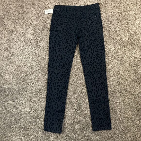 Nwt Forever 21 Womens Size 28 Black Leopard Velvet Print Skinny Jeans - Picture 9 of 10